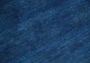 Solid Blue Hand Knotted Wool Area Rug 8x10 - Contemporary