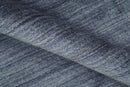 Solid Blue Scandinavian 5x7 Blended Bamboo Silk Flatwoven Area Rug, Dinning, Kids Rug | HL42