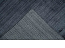 Solid Blue Scandinavian 5x7 Blended Bamboo Silk Flatwoven Area Rug, Dinning, Kids Rug | HL42