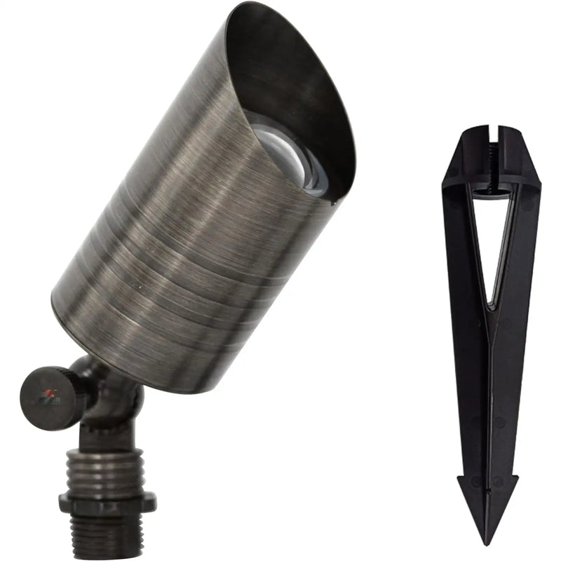 Solid Brass Adjustable Outdoor Spotlights with 5 MR-16 LED Bulb, photo 7 of 10