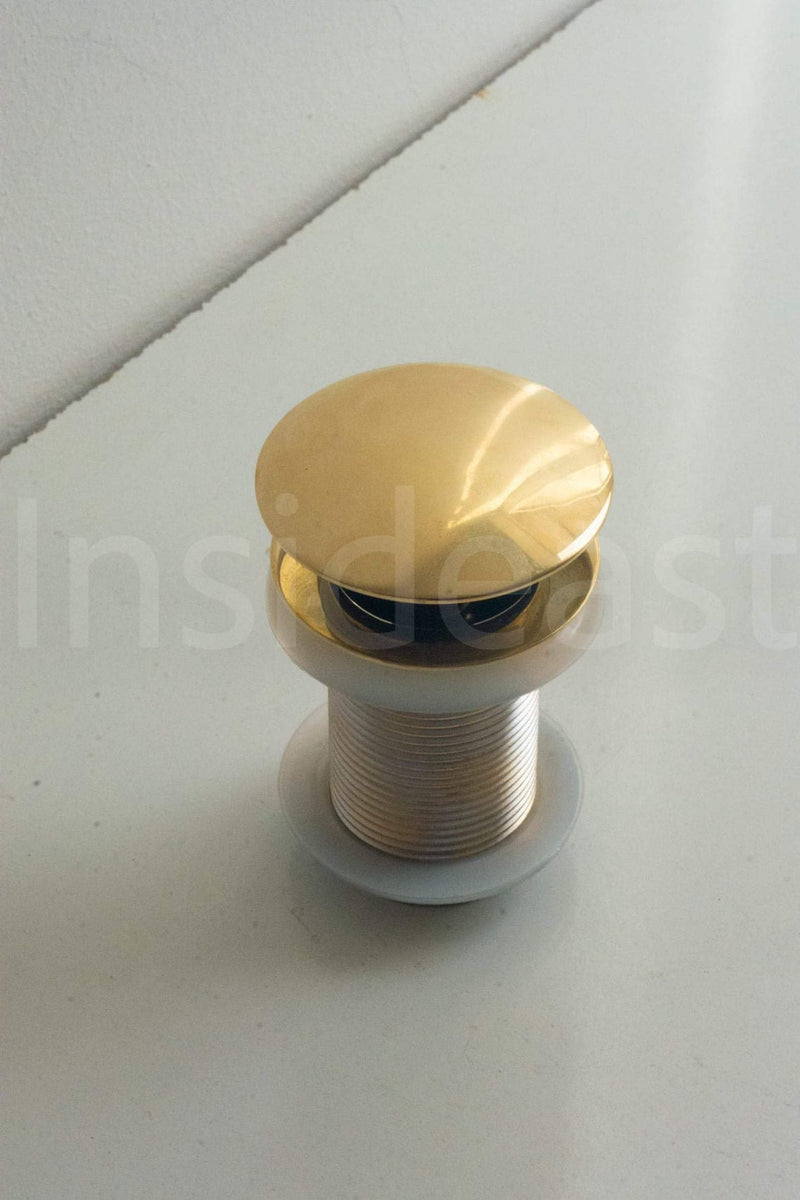 Solid Brass Drain, Push Up Button