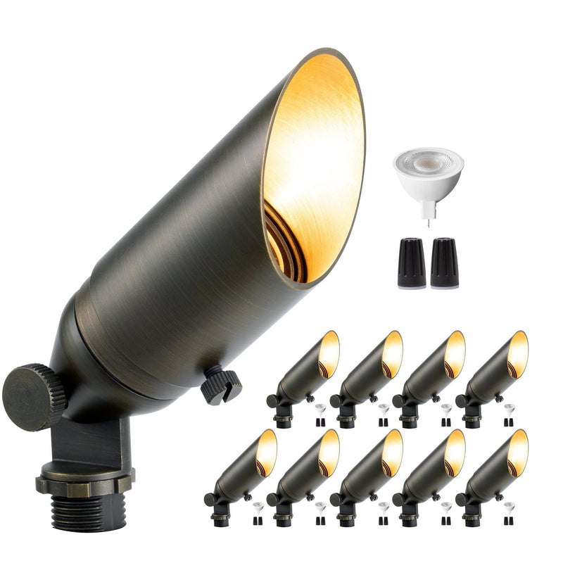 Gardenreet Mini Solid Brass Spotlight Stretchable Shroud MR11 - Bronze (2103)