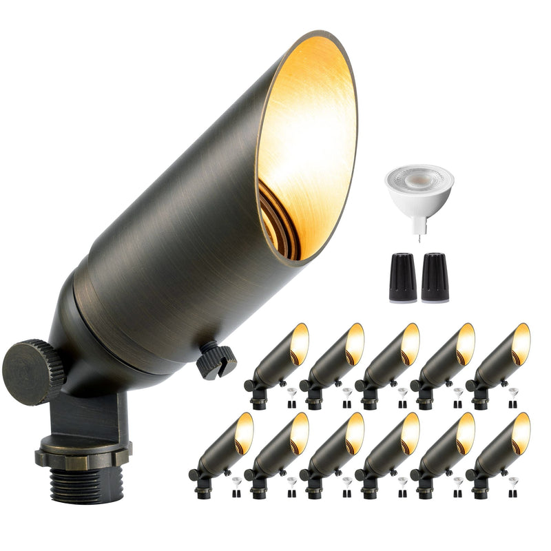 Gardenreet Mini Solid Brass Spotlight Stretchable Shroud MR11 - Bronze (2103)