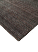 Solid Brown Scandinavian 5x7 Blended Wool Flatwoven Area Rug, Dinning, Kids Rug | HL17