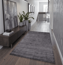 Charcoal Hand-Woven Blended Wool Scandinavian Area Rug 5x7 - Authentic Flatwoven Design
