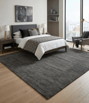 Solid Charcoal Woolen Hand Tufted 8x10 wool area Rug by The Rug Decor