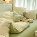 GobekUsa Solid Color Brush Fabric Bedding Set - 4 Pieces