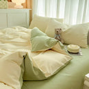GobekUsa Solid Color Brush Fabric Bedding Set - 4 Pieces