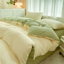 GobekUsa Solid Color Brush Fabric Bedding Set - 4 Pieces