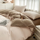 GobekUsa Solid Color Brush Fabric Bedding Set - 4 Pieces