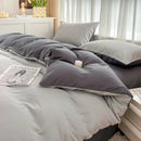 GobekUsa Solid Color Brush Fabric Bedding Set - 4 Pieces