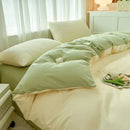 GobekUsa Solid Color Brush Fabric Bedding Set - 4 Pieces