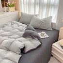 GobekUsa Solid Color Brush Fabric Bedding Set - 4 Pieces