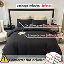 GobekUsa Solid Color Brushed Duvet Cover Set
