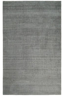 Dark Gray Hand Woven Wool Blend Area Rug - Versatile Modern Classic