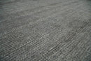 Dark Gray Hand Woven Wool Blend Area Rug - Versatile Modern Classic