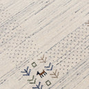 Ivory Hand Loomed Wool Area Rug With Geometric Border Pattern by The Rug Decor