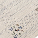 Ivory Hand Loomed Wool Area Rug With Geometric Border Pattern by The Rug Decor