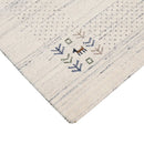 Ivory Hand Loomed Wool Area Rug With Geometric Border Pattern by The Rug Decor