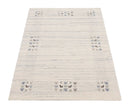 Ivory Hand Loomed Wool Area Rug With Geometric Border Pattern by The Rug Decor
