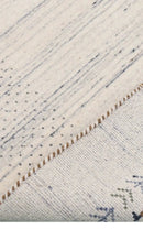 Ivory Hand Loomed Wool Area Rug With Geometric Border Pattern by The Rug Decor