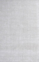 Modern Solid White Hand Made Textured Wool Area Rug