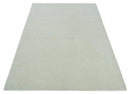 Ivory White Hand Tufted Wool Area Rug - Custom Layering Size by The Rug Decor