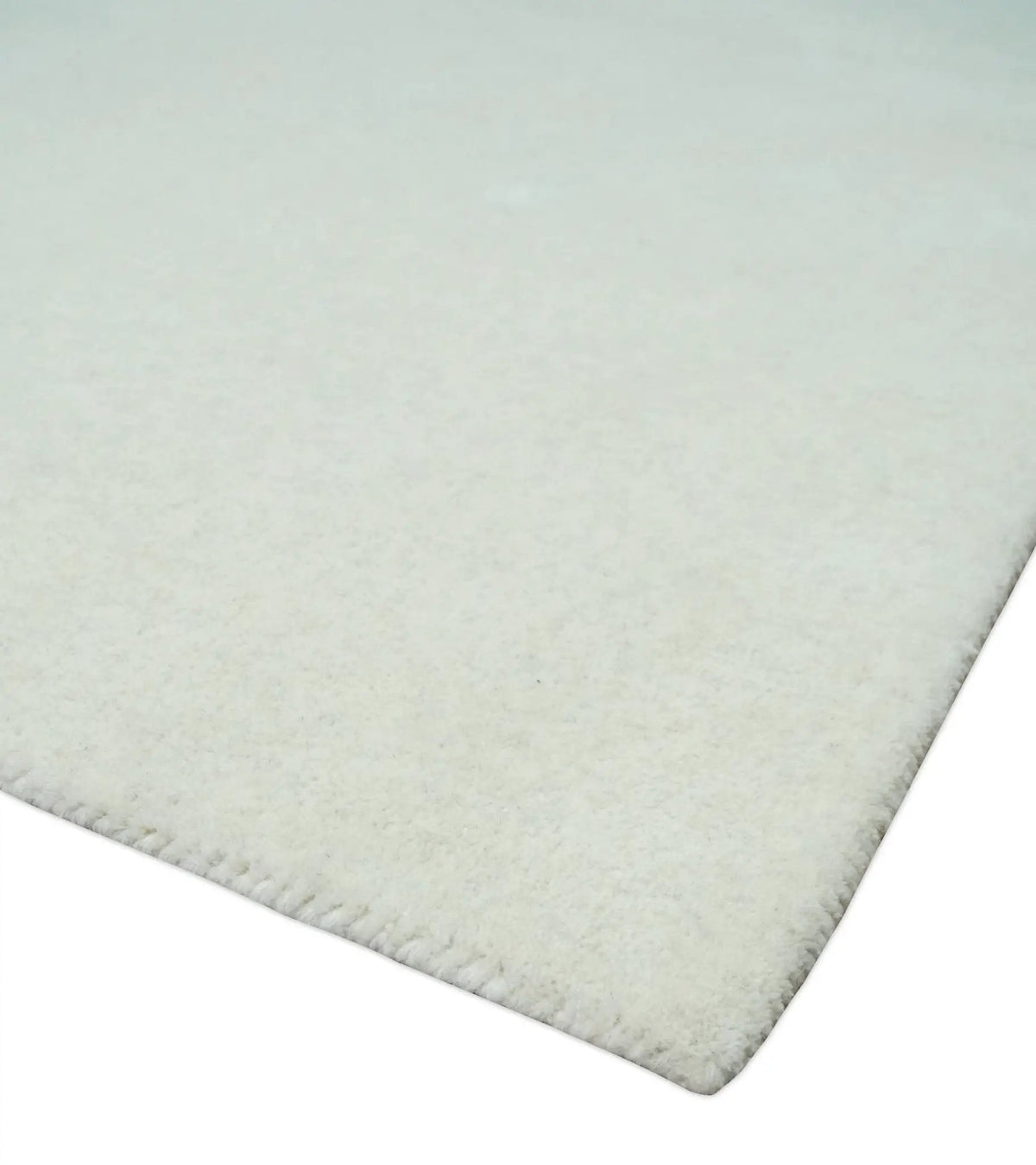 Ivory White Hand Tufted Wool Area Rug - Custom Layering Size, photo 7 of 11