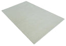 Ivory White Hand Tufted Wool Area Rug - Custom Layering Size by The Rug Decor