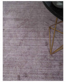Solid Lavender Purple Scandinavian 5x7 Blended Wool Flatwoven Area Rug | HL12