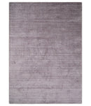 Solid Lavender Purple Scandinavian 5x7 Blended Wool Flatwoven Area Rug | HL12