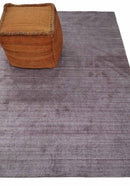 Lavender Purple Scandinavian Area Rug 5x7 - Blended Wool Flatwoven by The Rug Decor