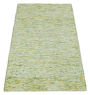 Moss Green Ivory Gold Abstract Wool Hand Tufted Area Rug - Custom Made by The Rug Decor
