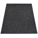 Solid Outdoor Rug for Patio or Balcony weatherproof in Mottled Anthracite