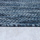 Solid Outdoor Rug for Patio or Balcony weatherproof in Mottled Blue