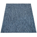 Solid Outdoor Rug for Patio or Balcony weatherproof in Mottled Blue