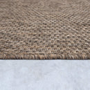 Solid Outdoor Rug for Patio or Balcony weatherproof in Mottled Brown