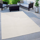 Solid Outdoor Rug for Patio or Balcony weatherproof in Mottled Cream