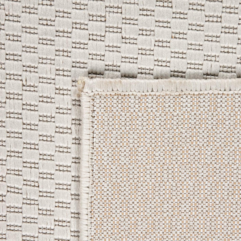 Solid Outdoor Rug for Patio or Balcony weatherproof in Mottled Cream