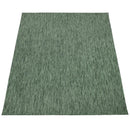 Solid Outdoor Rug for Patio or Balcony weatherproof in Mottled Dark Green