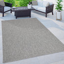 Solid Outdoor Rug for Patio or Balcony weatherproof in Mottled Grey
