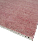 Solid Pink 8x10 Modern Contemporary Hand knotted wool Area Rug by The Rug Decor