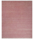 Solid Pink 8x10 Modern Contemporary Hand knotted wool Area Rug by The Rug Decor
