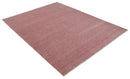Solid Pink 8x10 Modern Contemporary Hand knotted wool Area Rug by The Rug Decor