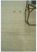 Solid Plain Beige and Charcoal Hand loom 4.6x7 wool area Rug by The Rug Decor