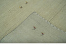 Solid Plain Beige and Charcoal Hand loom Multi size wool area Rug