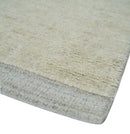 Solid plane Beige Hand Knotted 8.7x9.8 Wool Area Rug by The Rug Decor