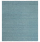Solid Plane Blue Custom Made Modern Hand knotted wool Area Rug