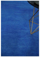 Blue Wool Hand Tufted Contemporary Area Rug Solid Modern Style by The Rug Decor