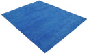 Blue Wool Hand Tufted Contemporary Area Rug Solid Modern Style by The Rug Decor